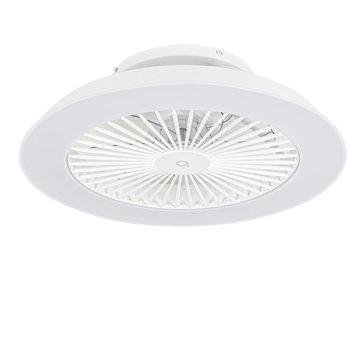 Smart plafondventilator wit 59.5cm incl. LED dimbaar met afstandsbediening - Deniz