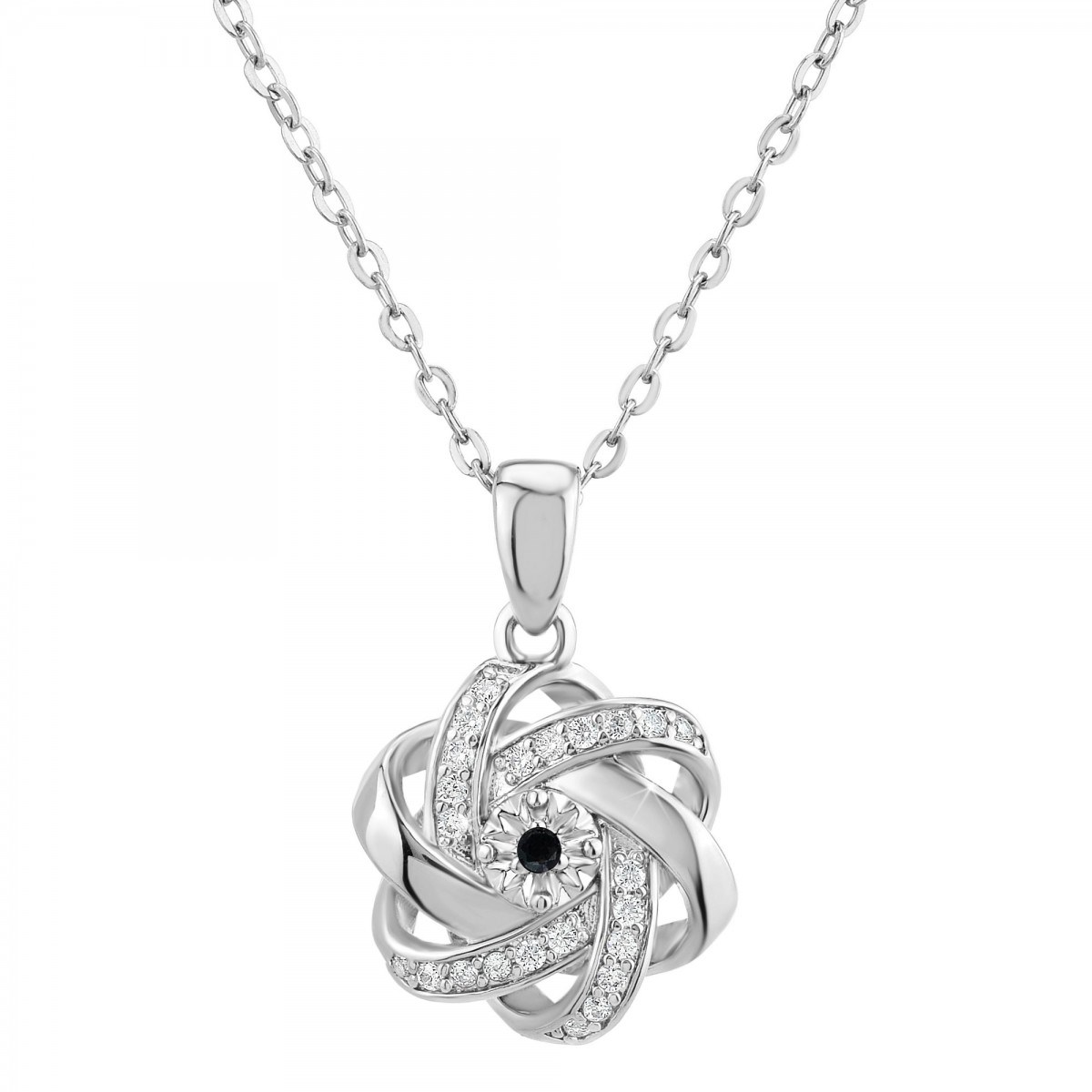 Collier SC Crystal orné d'un véritable diamant noir