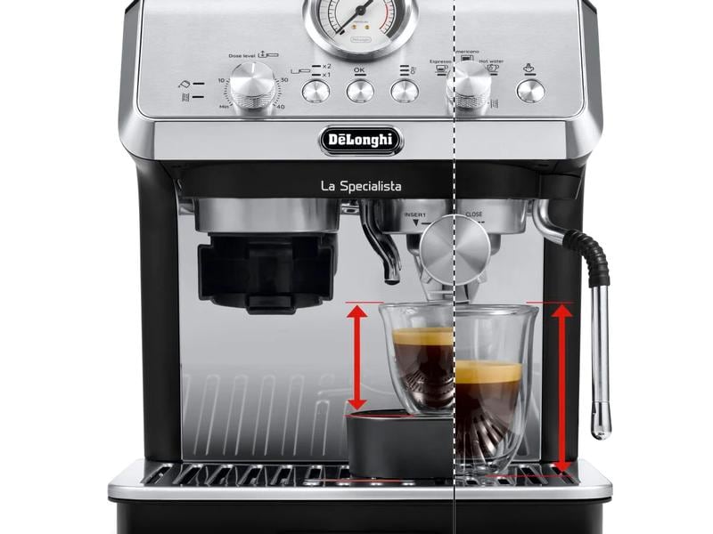 De'Longhi Siebträgermaschine EC9155.MB La Specialista Arte Espressomaschine mit Siebträger und integriertem Mahlwerk