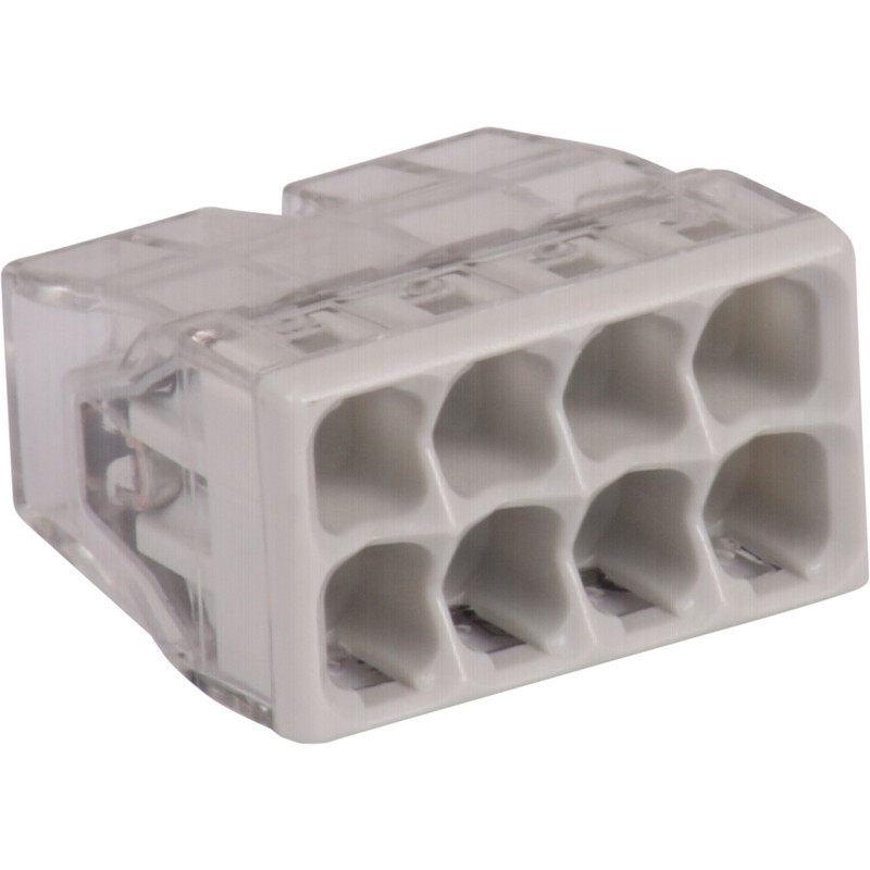 Wago lasklem 0,5 - 2,5mm² 8 polig grijs