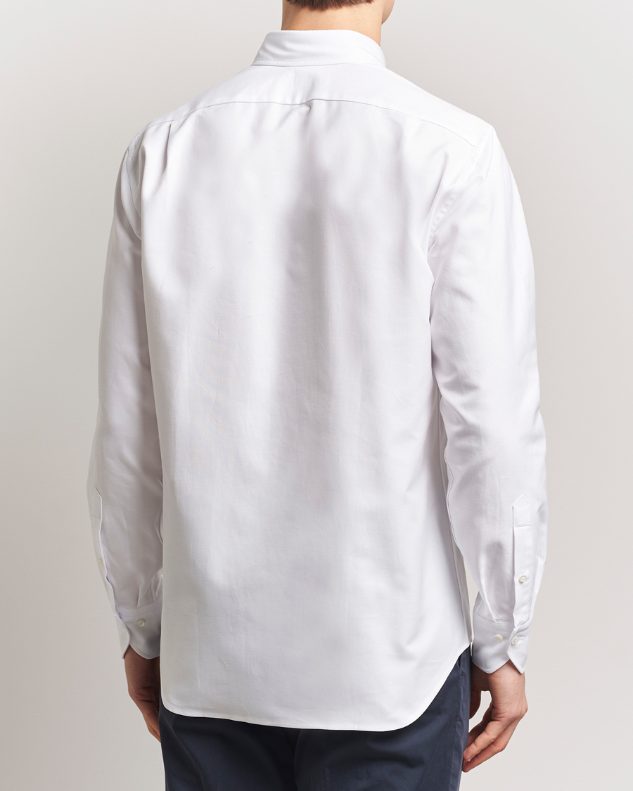 Stenströms Fitted Body Heavy Oxford Shirt White