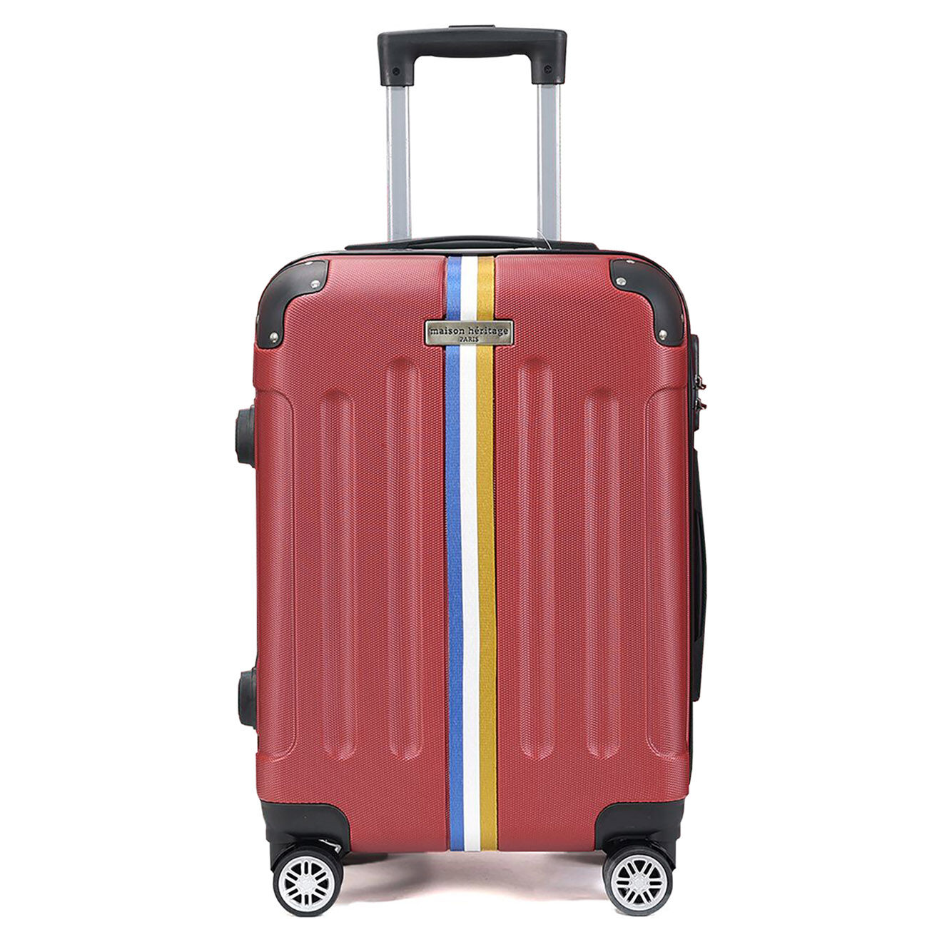 Maison Héritage Valise Moyen Séjour 4 roues doubles Rivoli 65 cm rouge bordeaux