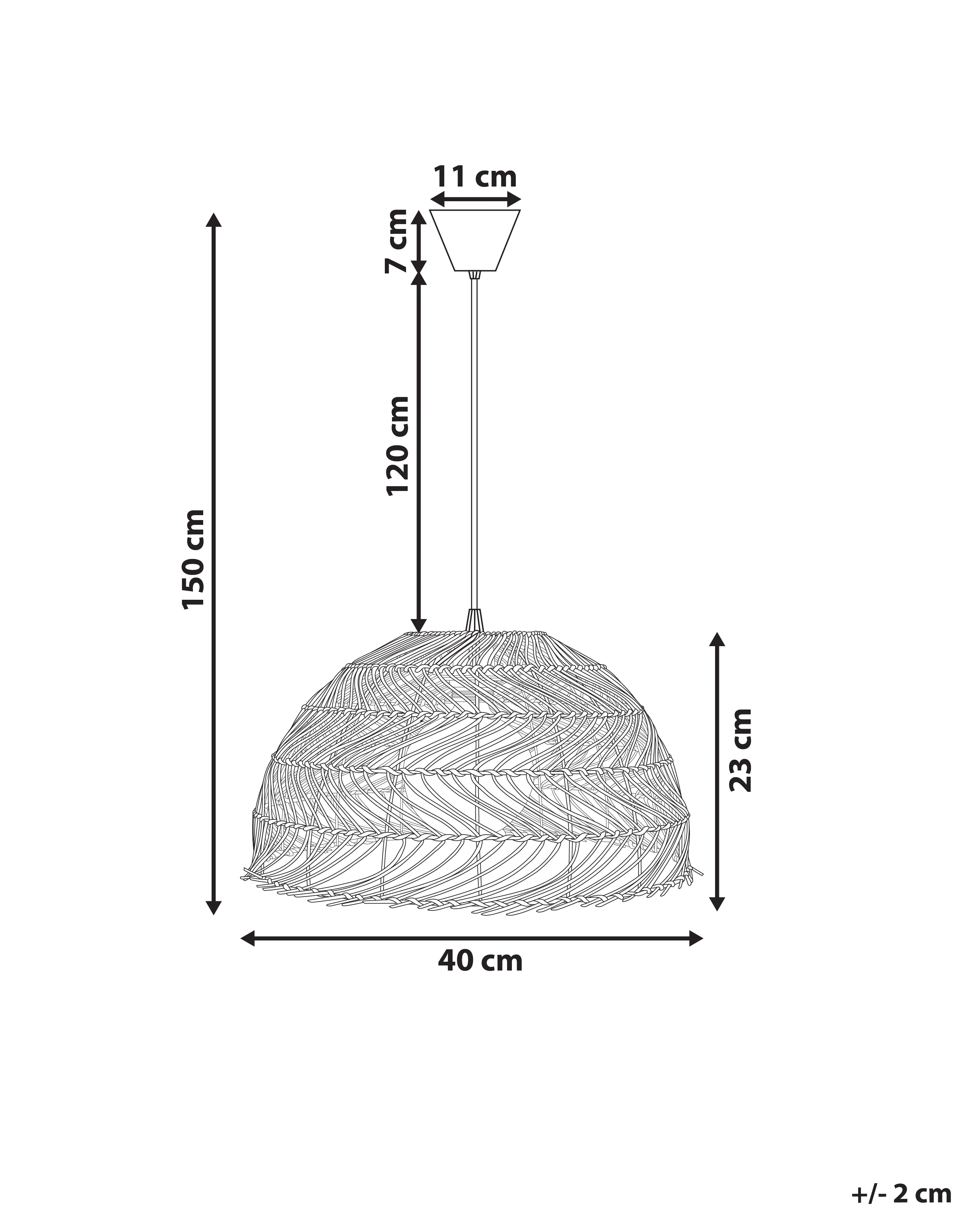 Hanglamp SELENGE Rotan Lichtbruin