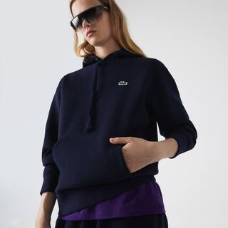 Sweatshirt à capuche Jogger loose fit en piqué double face Sweatshirts - Bleu - Lacoste - Femme
