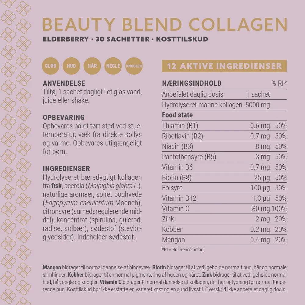 Plent Beauty Blend Collagen Elderberry - 30 sachets