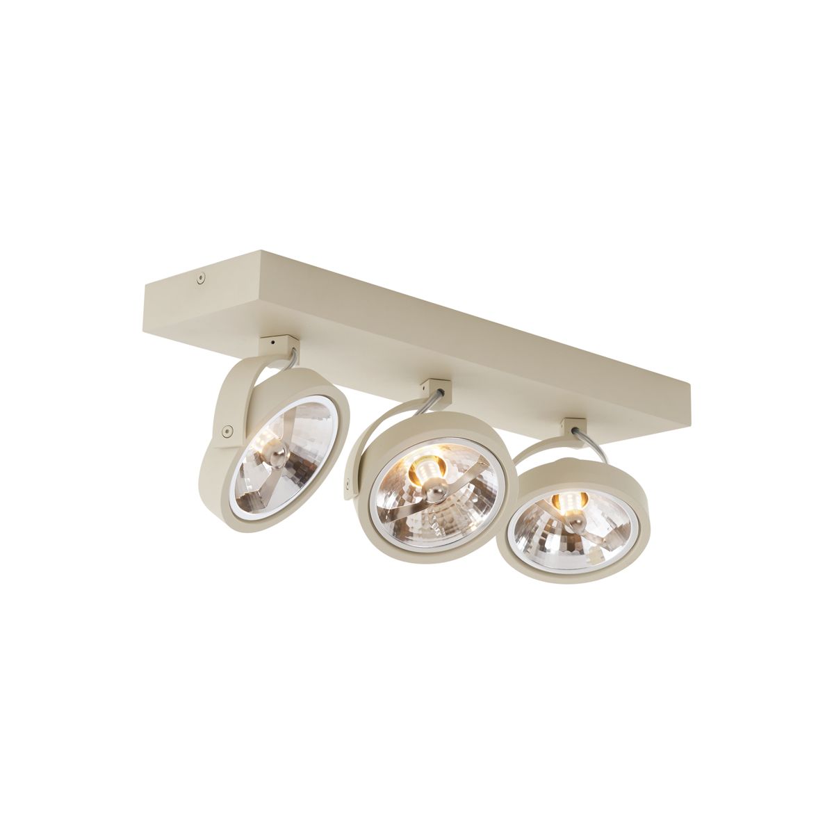 Moderne plafondspot beige G9 rond draai- en kantelbaar 3-lichts - Go