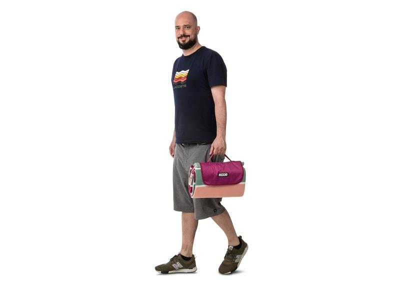 KOOR Picknickdecke Lido-Magenta 135 x 160 cm Modische Picknick-Decke in sommerlichen Trendfarben