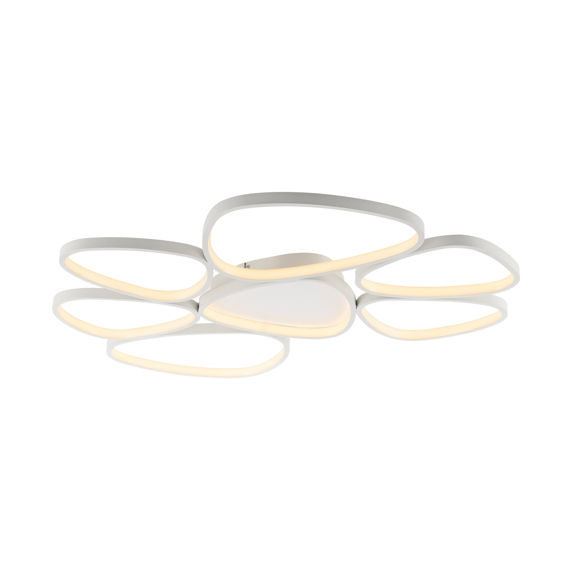 JUST LIGHT LED Deckenlampe PEBBLES 92 x 70 cm weiß
