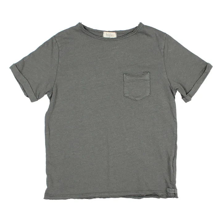 Búho T-shirt Poche Lin | Gris anthracite