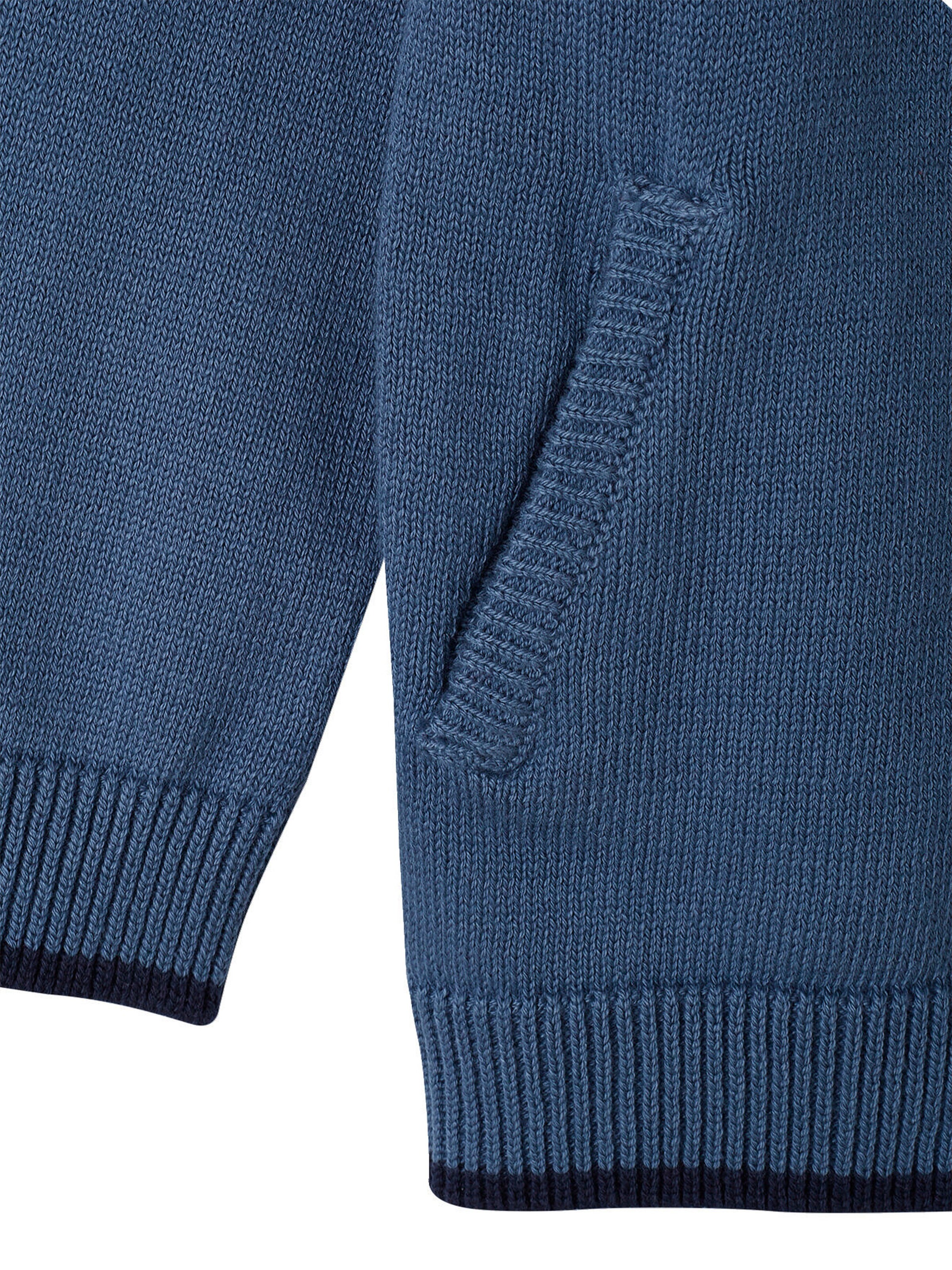 Vertbaudet Jungen Strickjacke im College-Look graublau