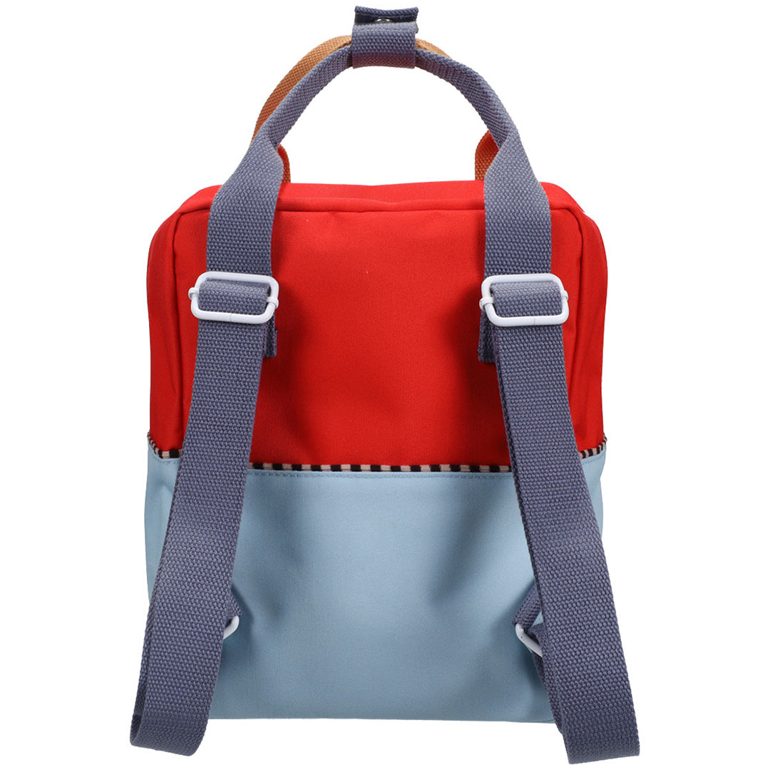 sticky lemon peuterrugzak colourblocking - red hat - zissou blue - 26