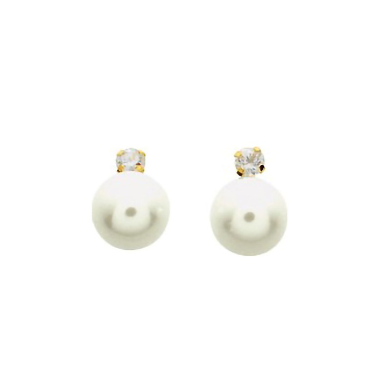 Boucles d'oreilles femme - perle - Or 18 Carats