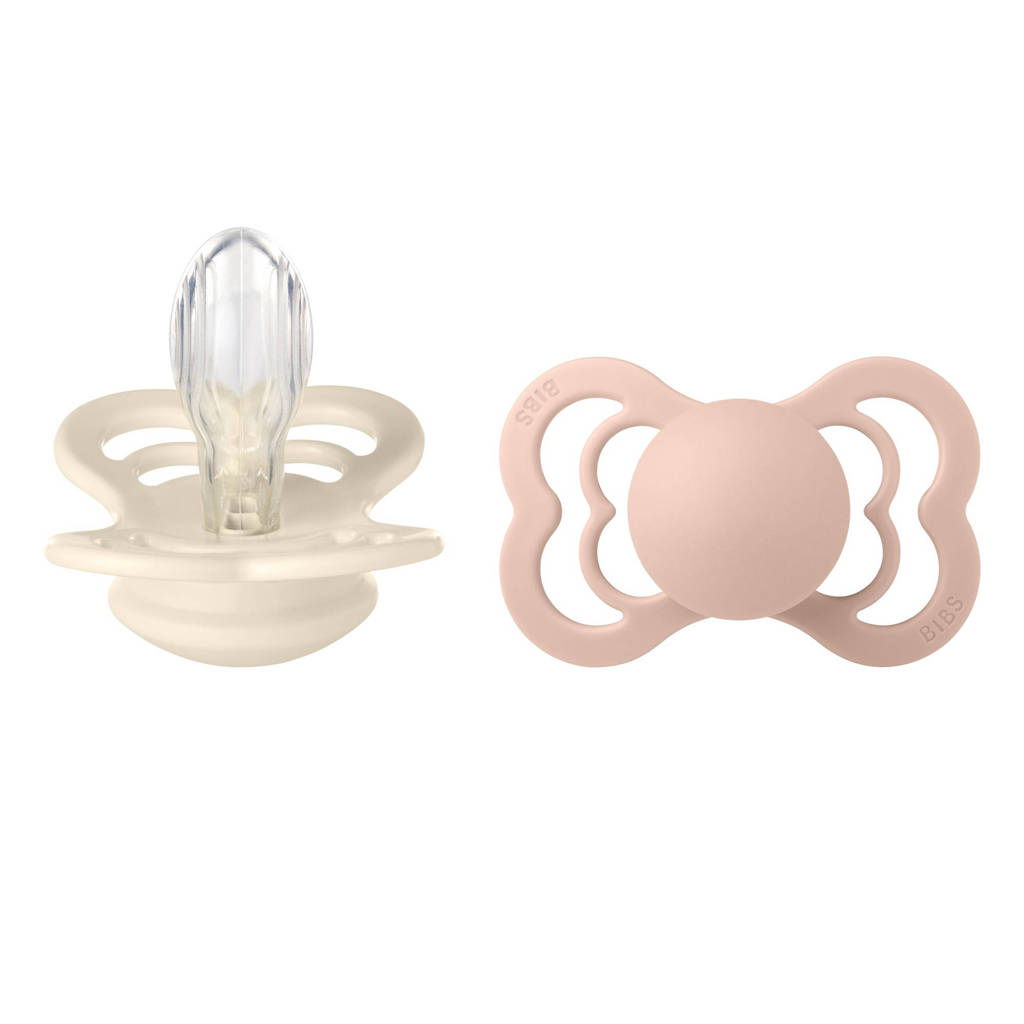 fopspeen - maat 2 - Ivory/ Blush (2 stuks)
