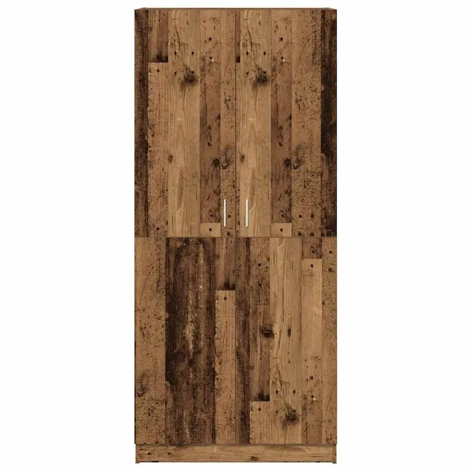 vidaXL - 2-deurs Kledingkast - Bewerkt hout - Oud hout - 80x52x180 cm
