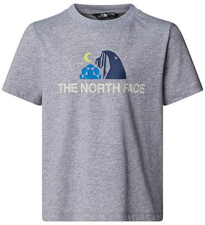 The North Face T-Shirt - Kindergrafik - Grau Meliert m. Print