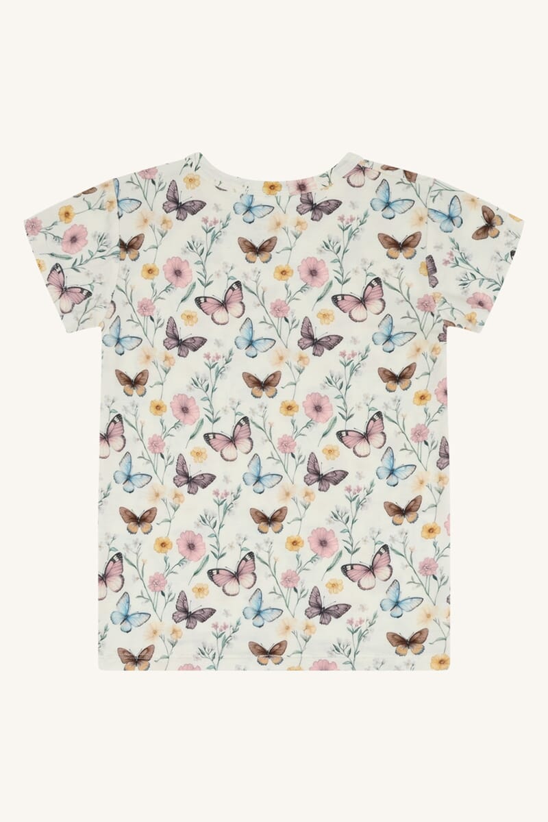 Austin T-shirt SS Butterfly ivory - Hust & Claire - Rumpetroll