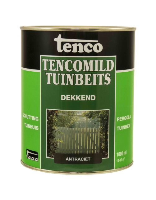 Tenco Tencomild Dekkend - Tuinbeits - 1 l Antraciet Dekkend