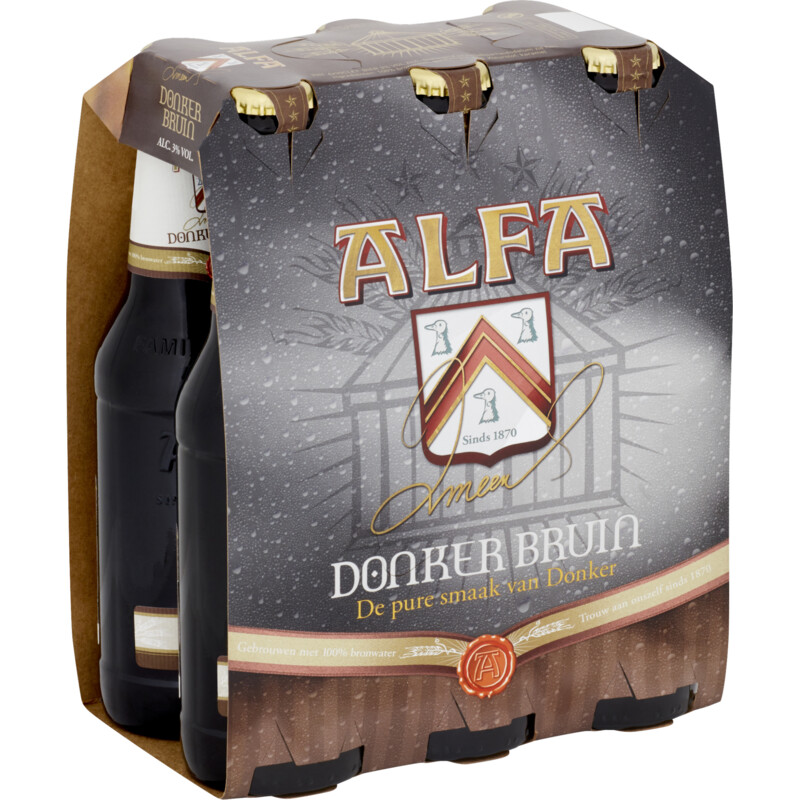 Alfa Donker bruin 6-pack