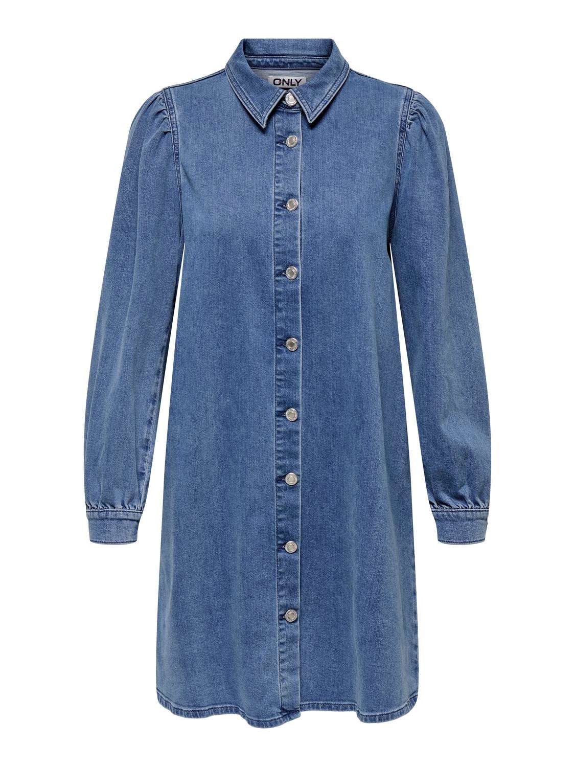 ONLALMA Kurzes Kleid Medium Blue Denim