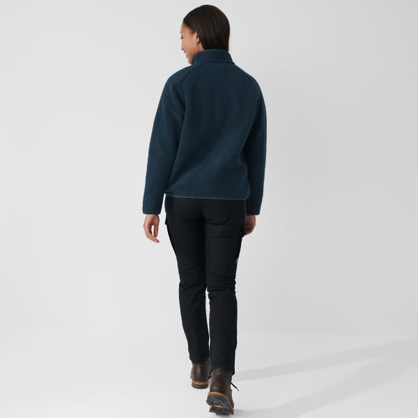 Veste polaire randonnée FJALLRAVEN VARDAG PILE FLEECE W NAVY