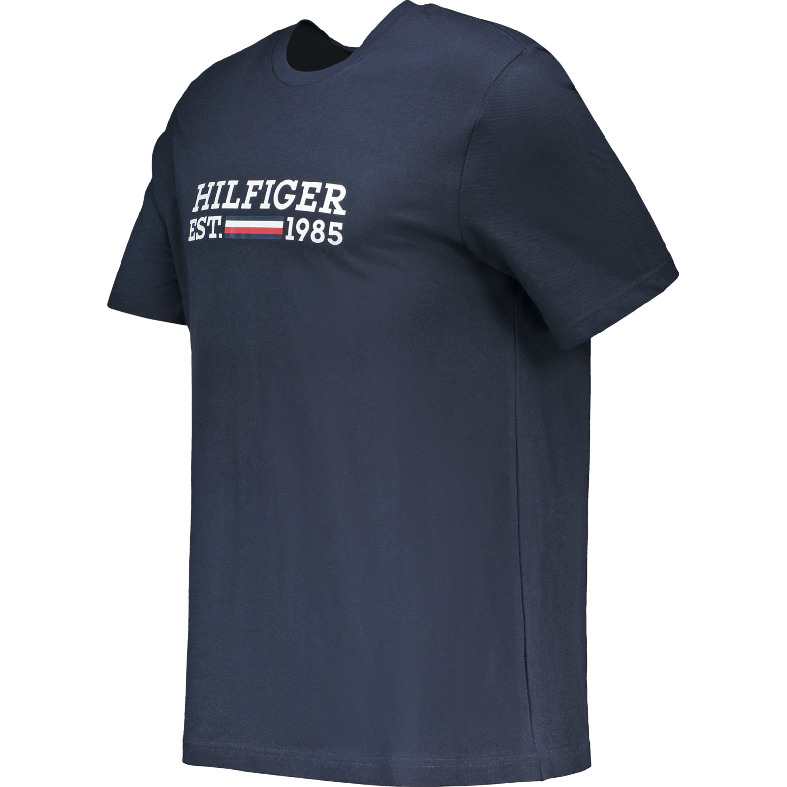 Tommy Hilfiger Herren-T-Shirt Pique Logo S, dunkelblau