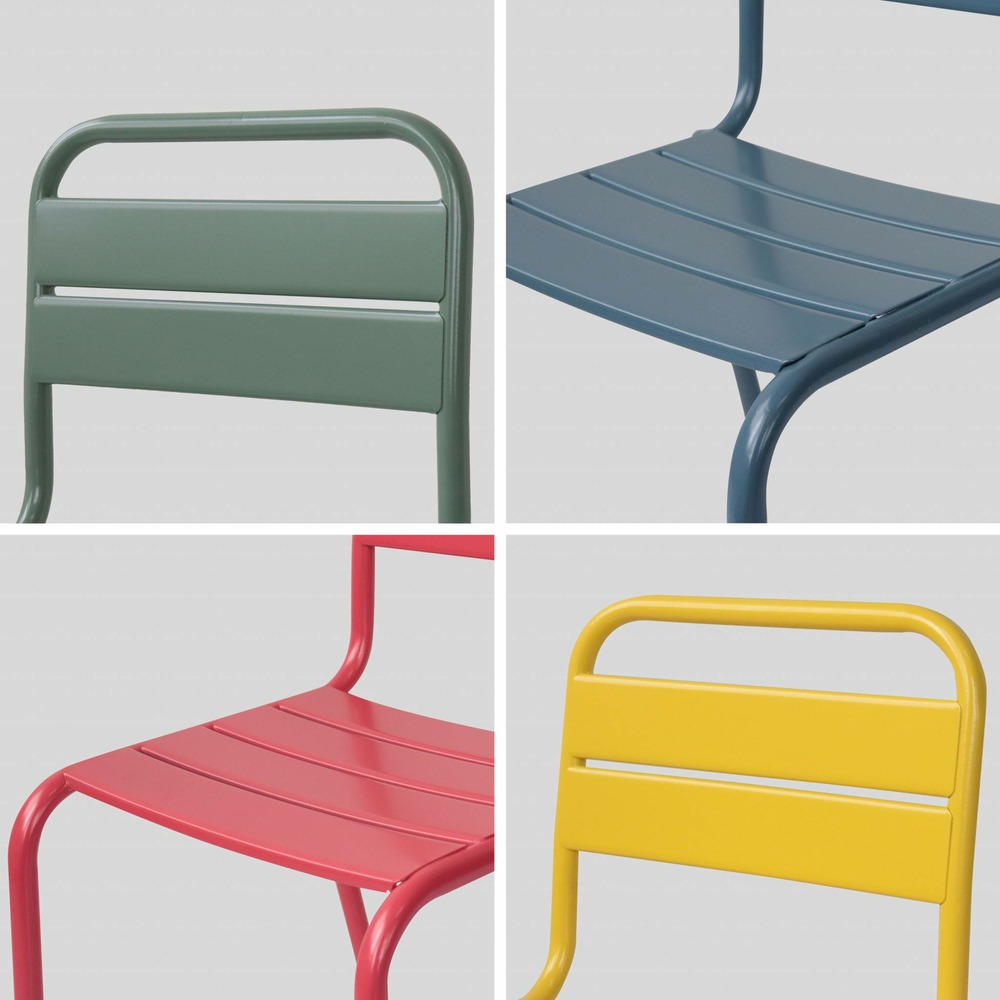 Salon de jardin pour enfants - anna - multicolore. 4 places. Table et chaises. 48x48cm