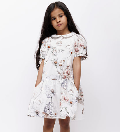 Christina Rohde Kleid - Weiß m. Blumen