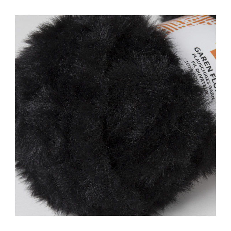 Garen fluffy - zwart - 50 gram