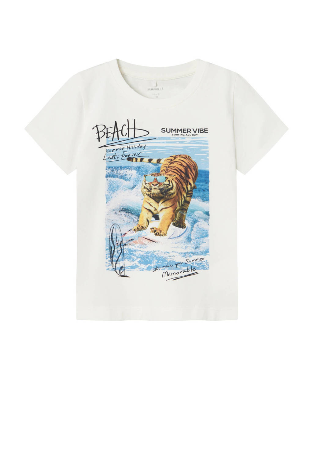 NAME IT T-shirt NMMFELO met printopdruk offwhite