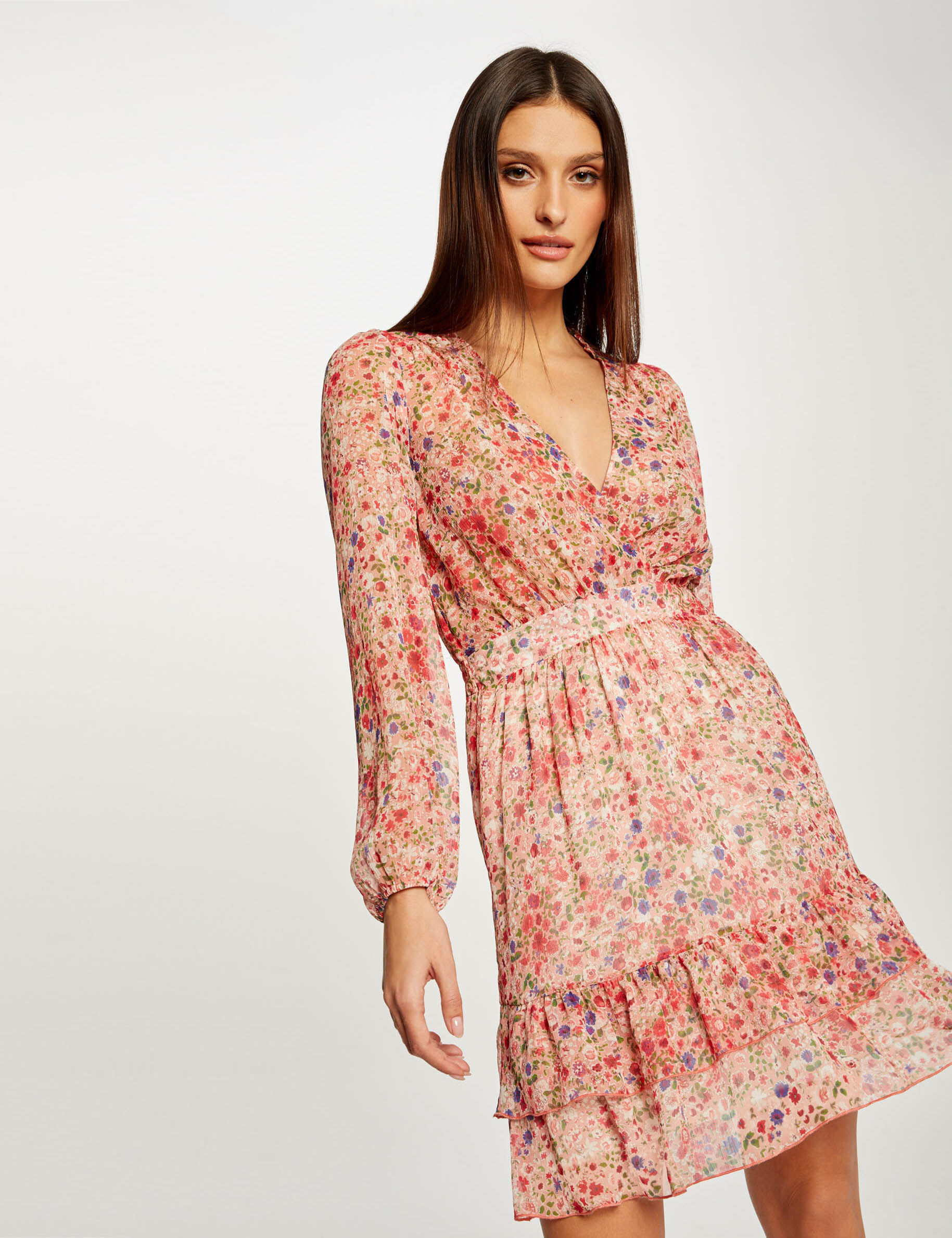 Robe évasée imprimé floral multico femme - multico