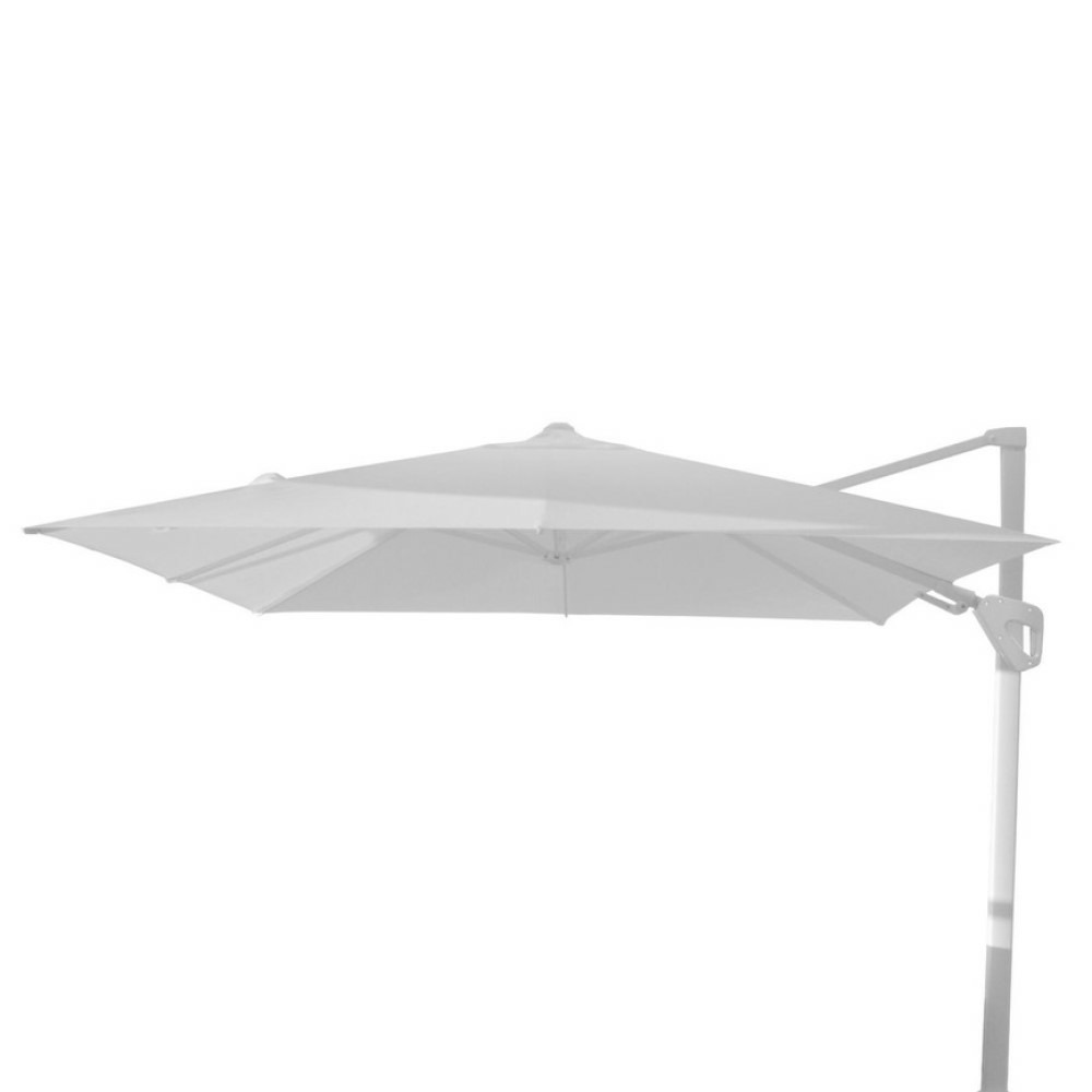 Parasol déporté elios orientable alu/novasun - blanc 3 x 3 m