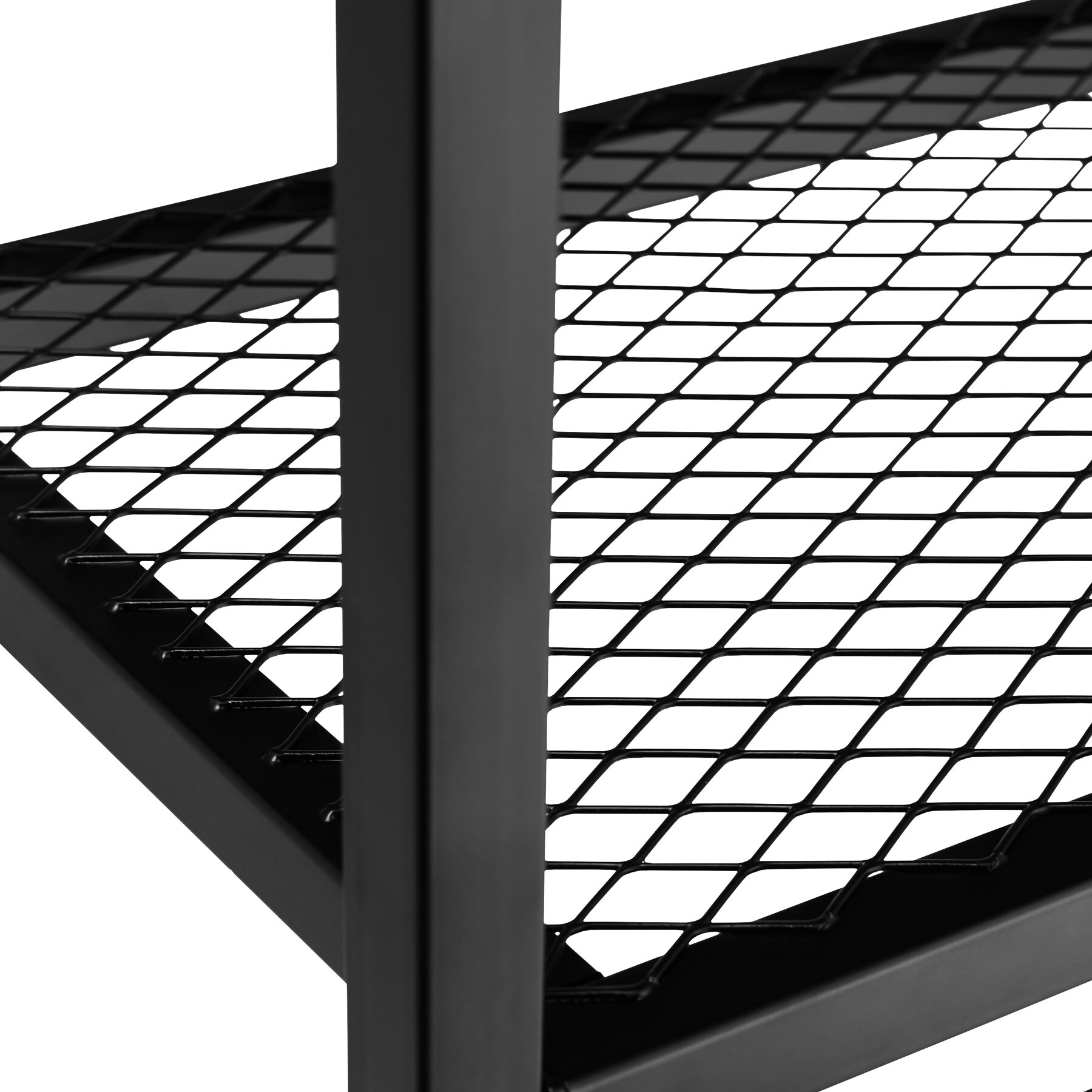 tectake® Beistelltisch, Industrial Style, mit 2 Ablagen und Gitterablage, 36,5 x 58,5 x 59,5 cm