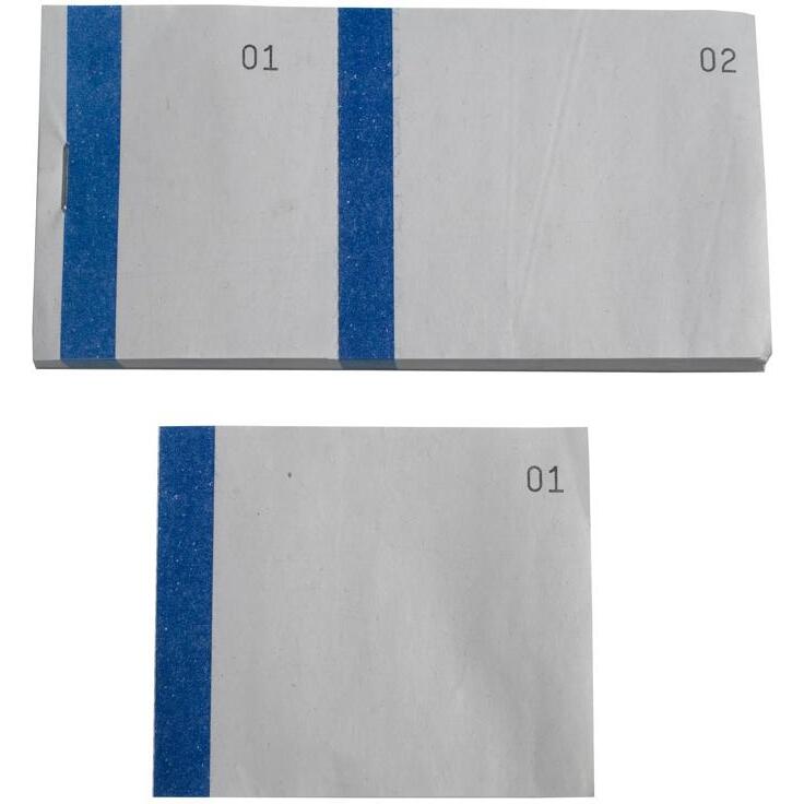 Bloc vendeur à bande couleur 100 feuillets double numérotage - 6 ,6 x 13,5 cm