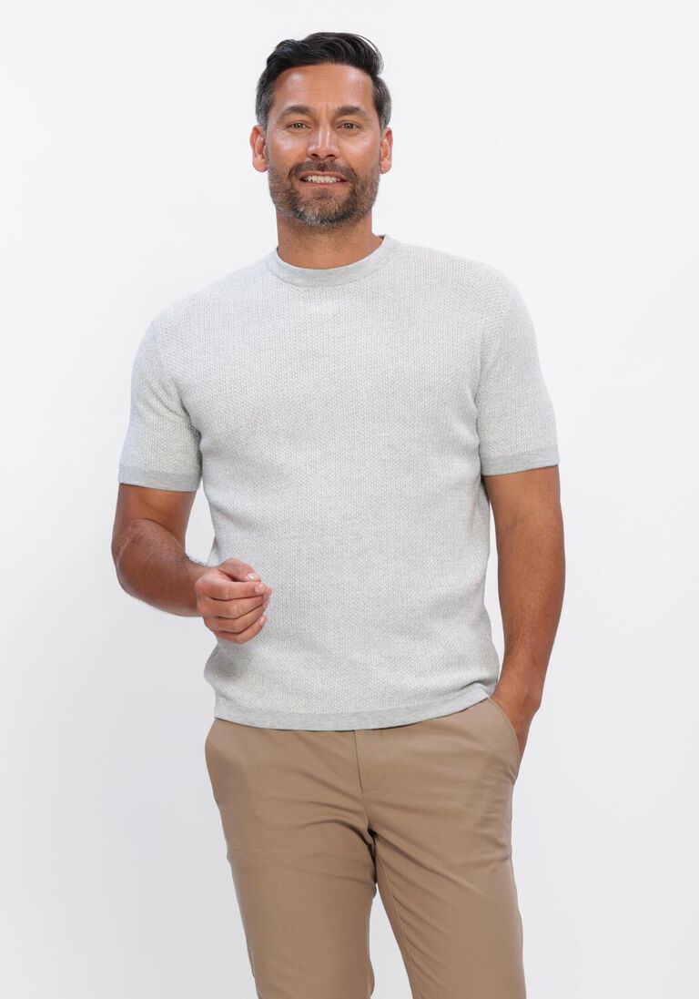 beige gentiluomo t-shirt round neck ss