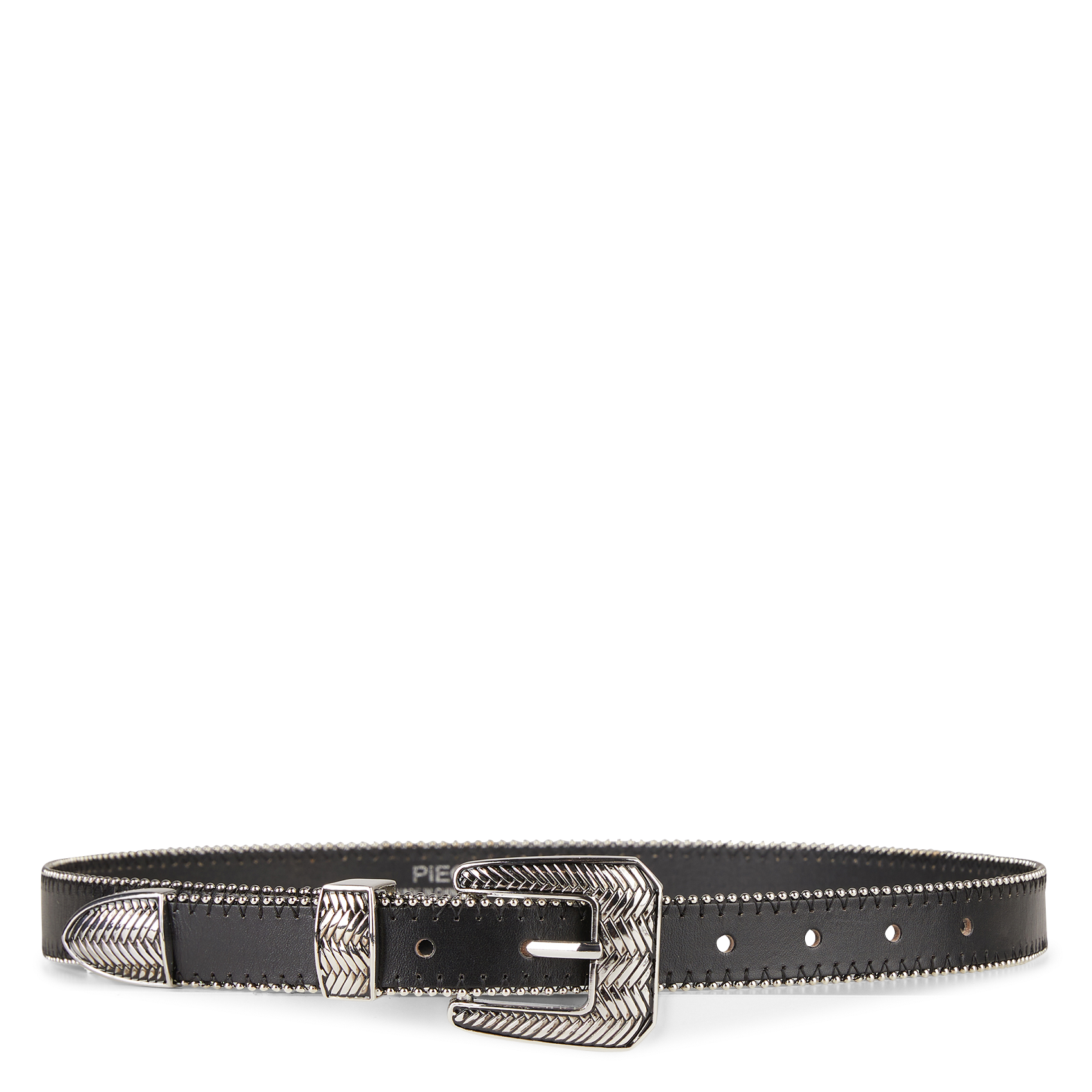 RIKKA - Ceinture cloutée en cuir | Noir