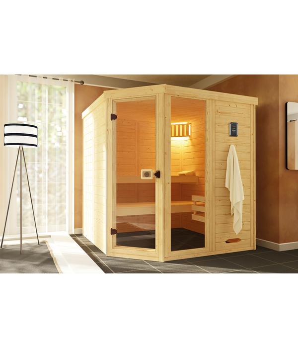 Weka Sauna Laukkala mit Glastür und Fenster