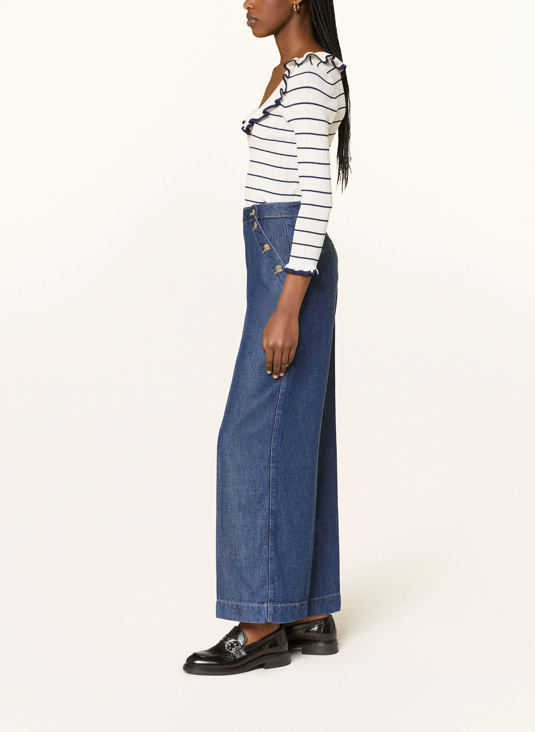 CLAUDIE PIERLOT Marlenehose in Jeansoptik