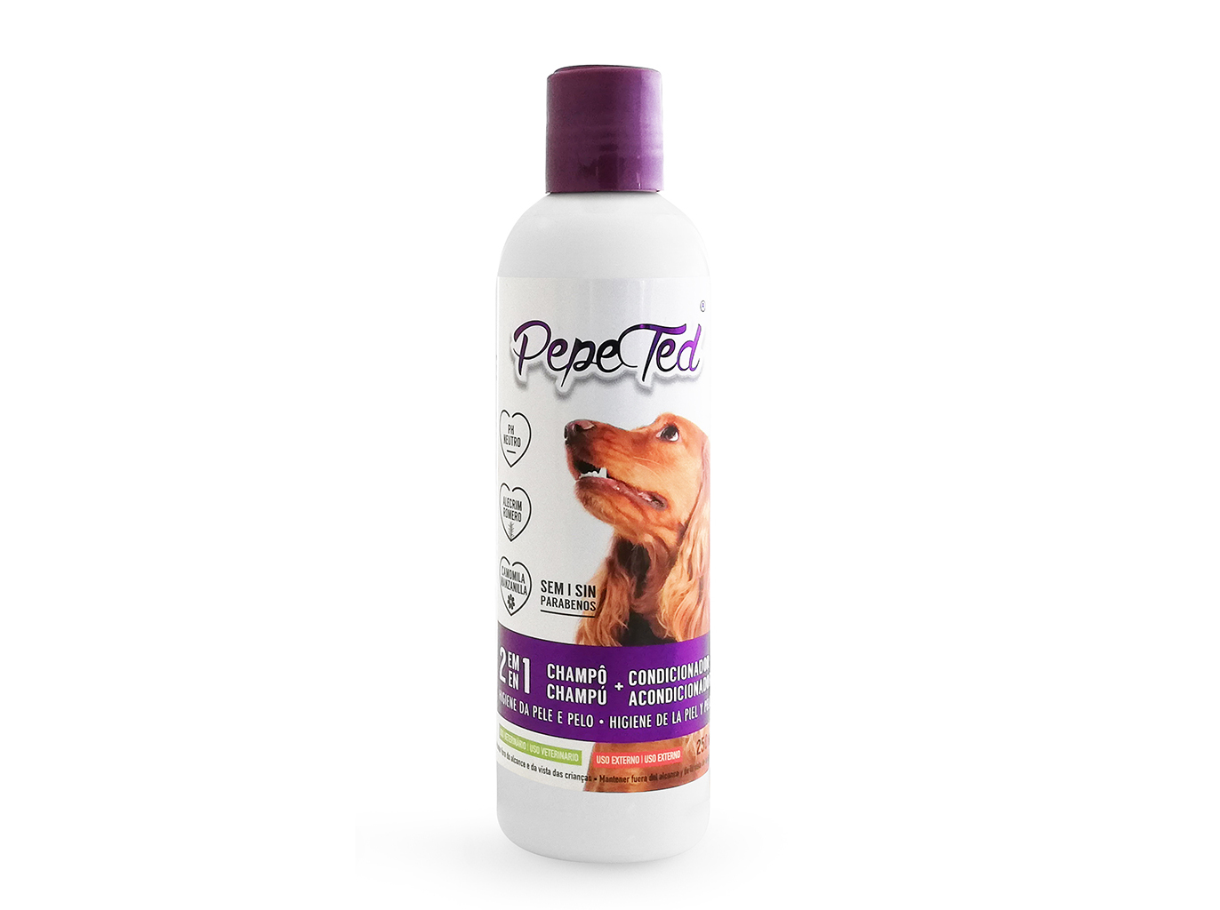 CHAMPÔ PARA CÃO PEPE TED 2 EM 1 250ML