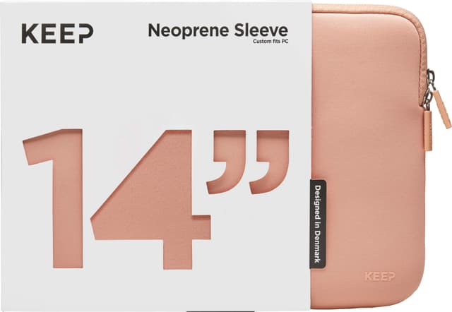 KEEP 14'' neopren-sleeve til bærbar computer (coral pearl)
