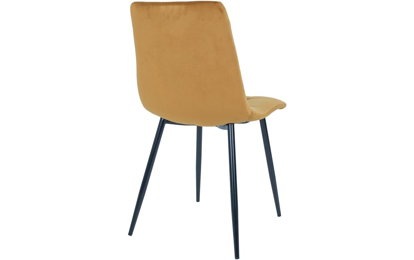 Stuhl Middelfart 2 Stück, 86 x 55 cm, Schwarz/Senfgelb<br>Stabile Esszimmerstühle