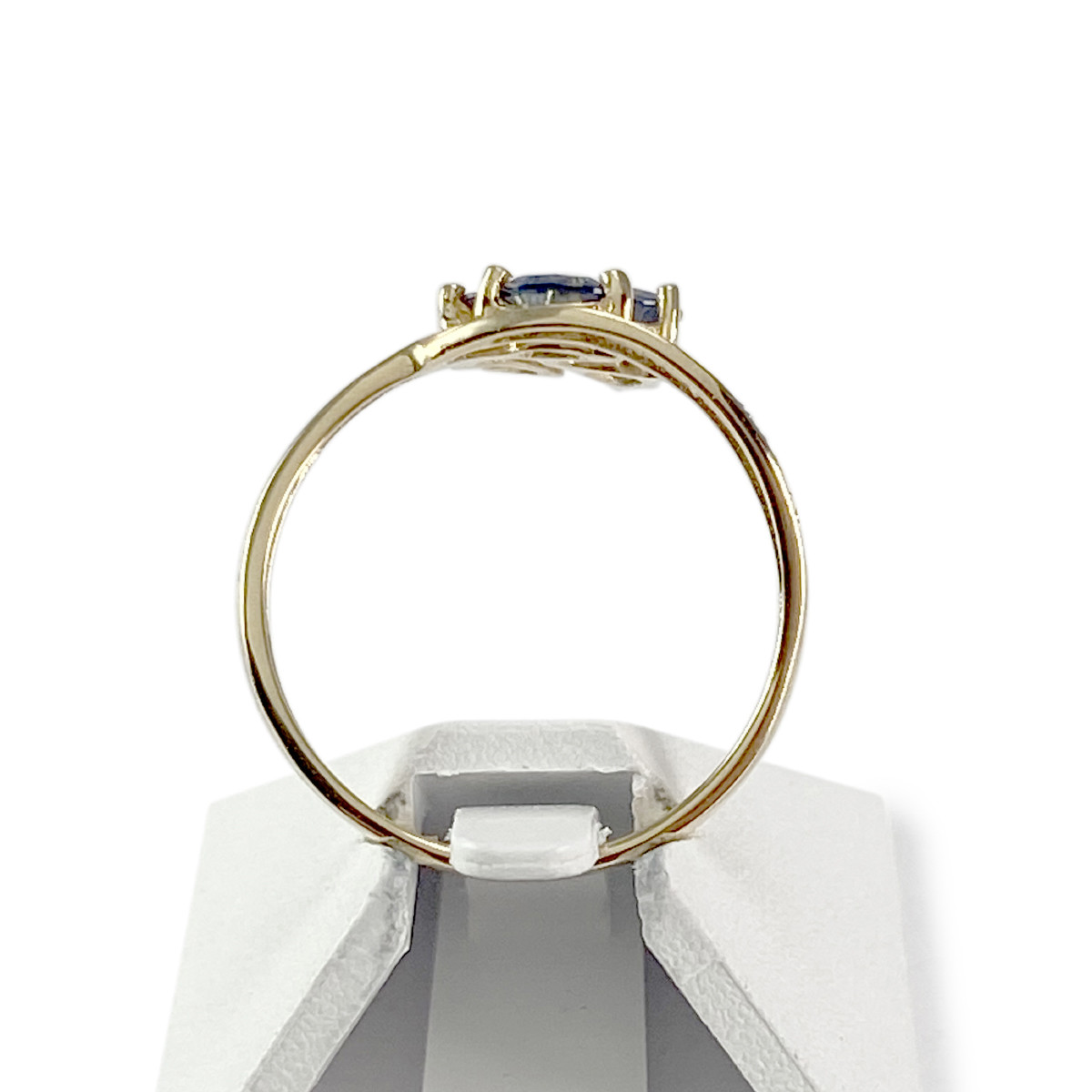 Bague d'occasion or 750 2 tons diamant saphirs