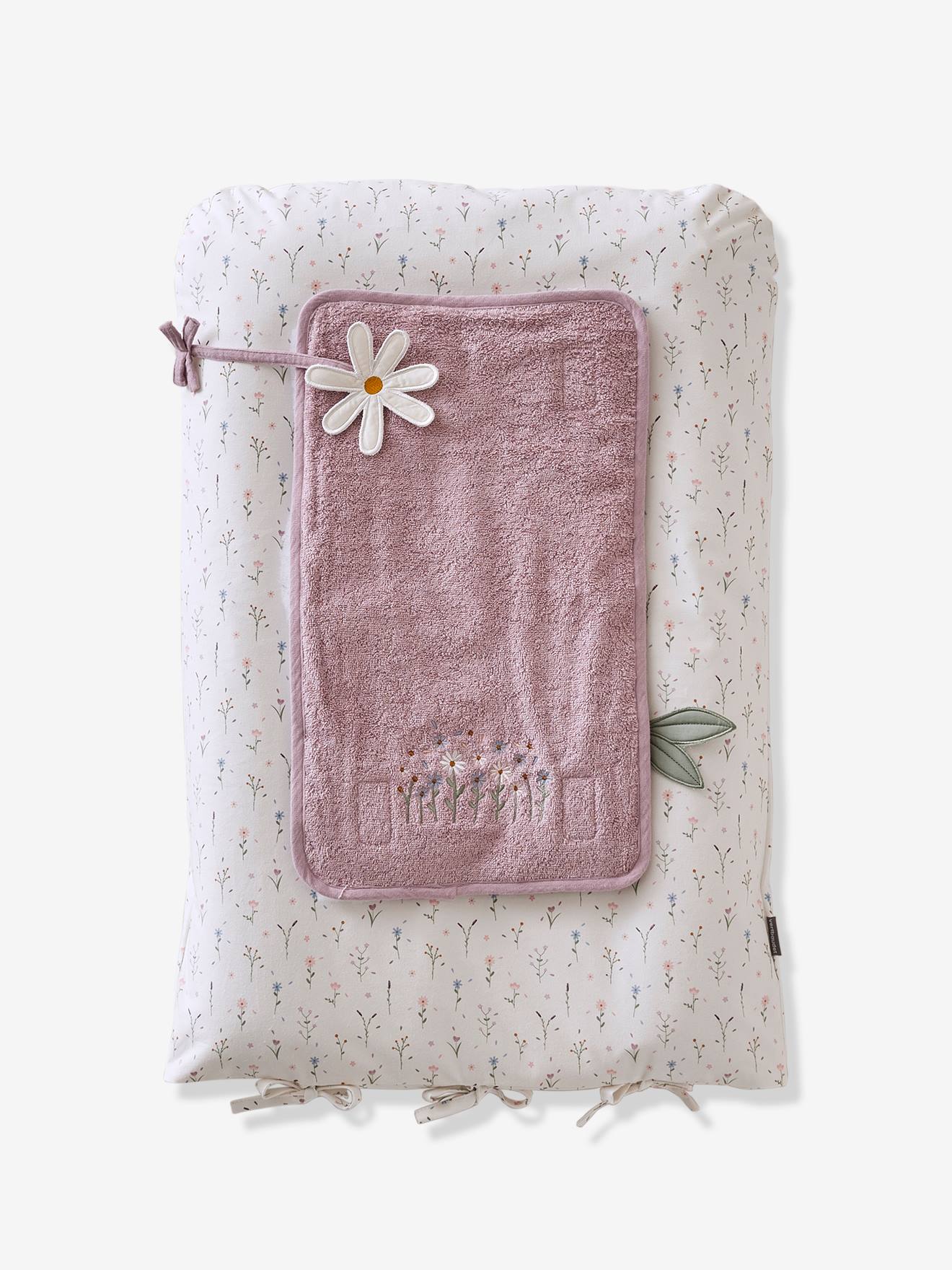 Trocador liso Dulce Provenza violeta médio com estampas