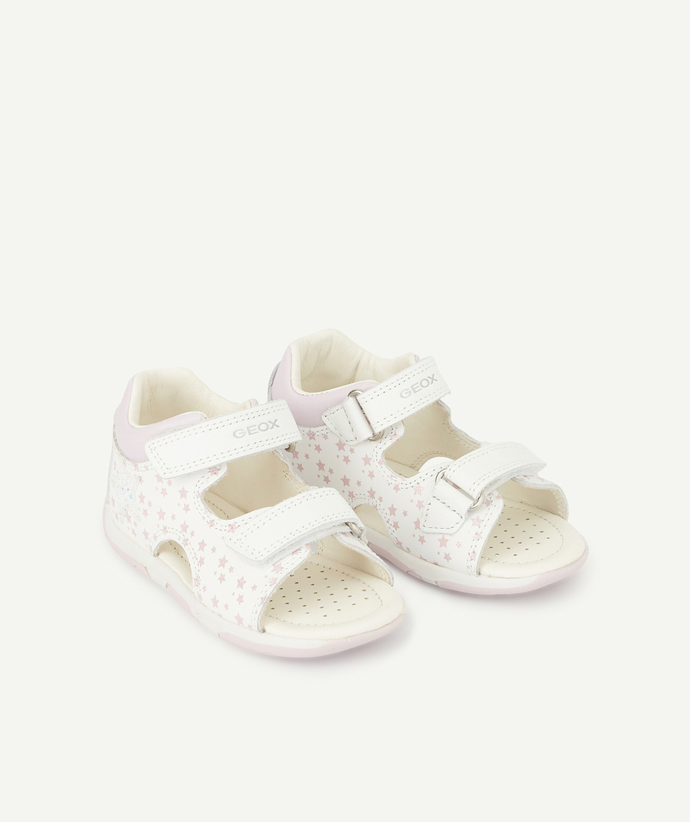 GEOXSANDALES ROSES ET BLANCHES IMPRIMÉES ÉTOILES BÉBÉ FILLE