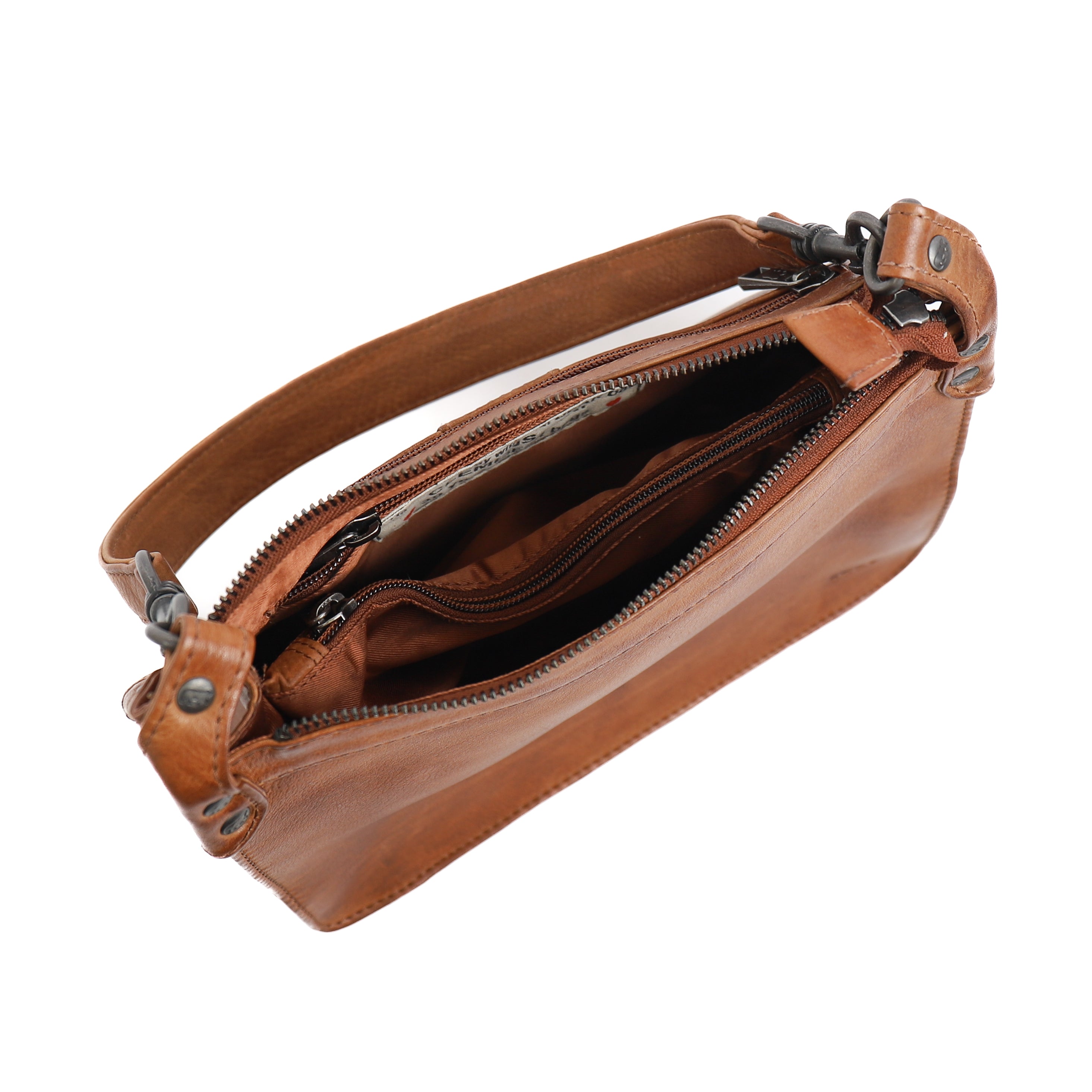 Hand-/schoudertasje 'Clemens Mini' cognac Cognac