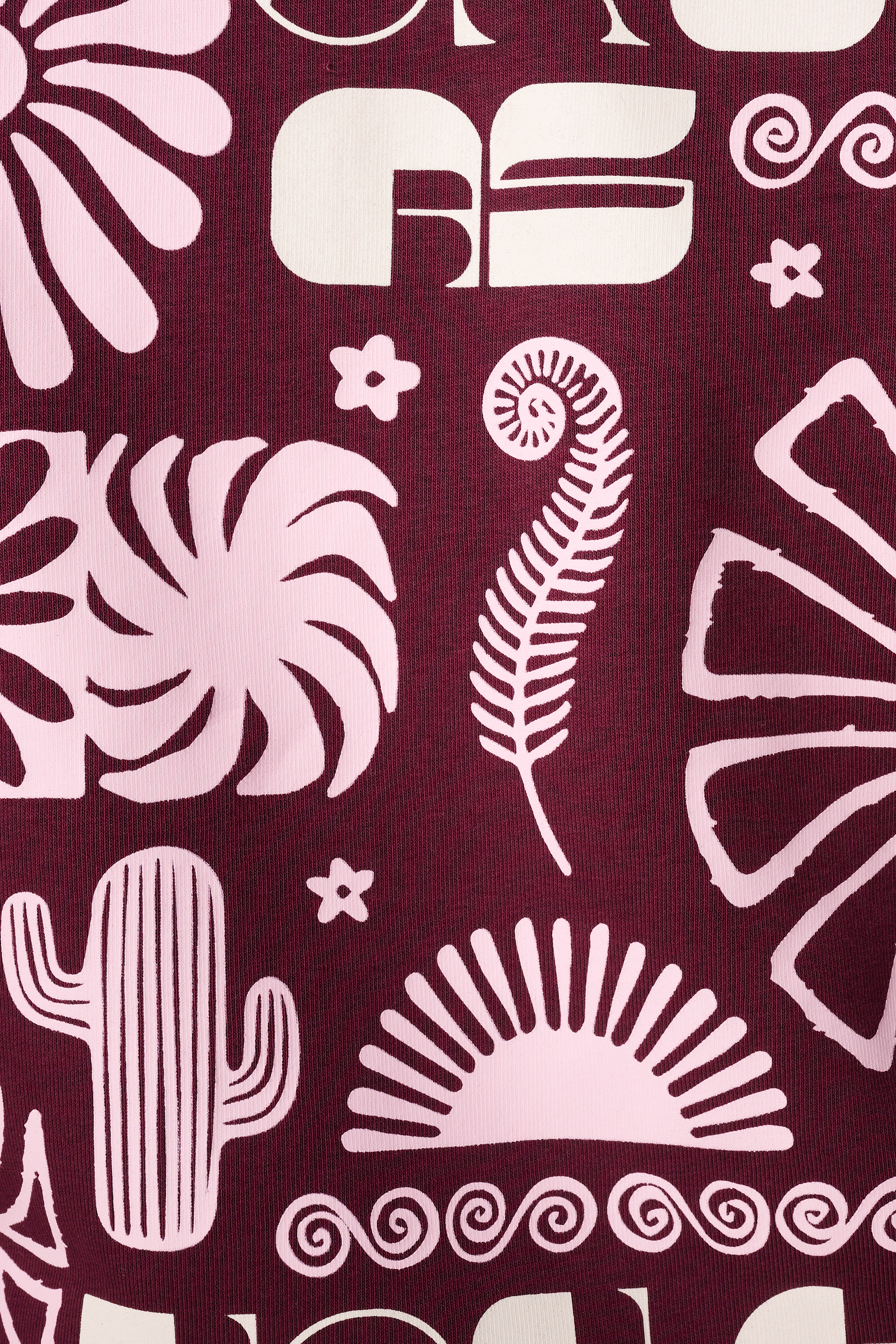 Sweater met backprint Bordeaux