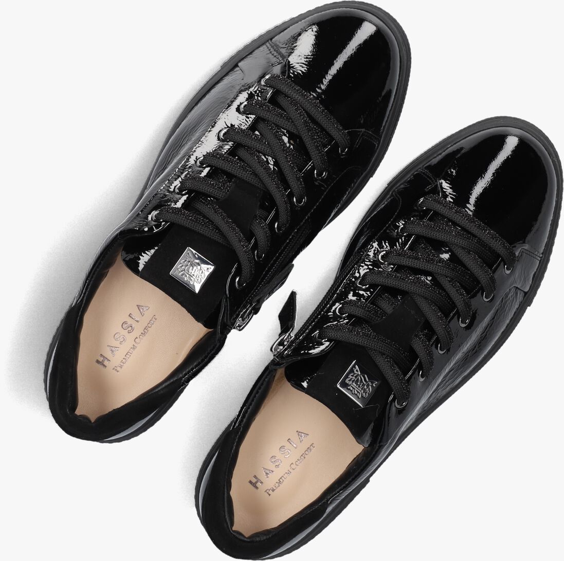 zwarte hassia lage sneakers asti