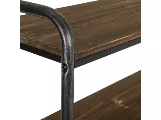 Étagère en bois et métal marron 98x34x129,5h