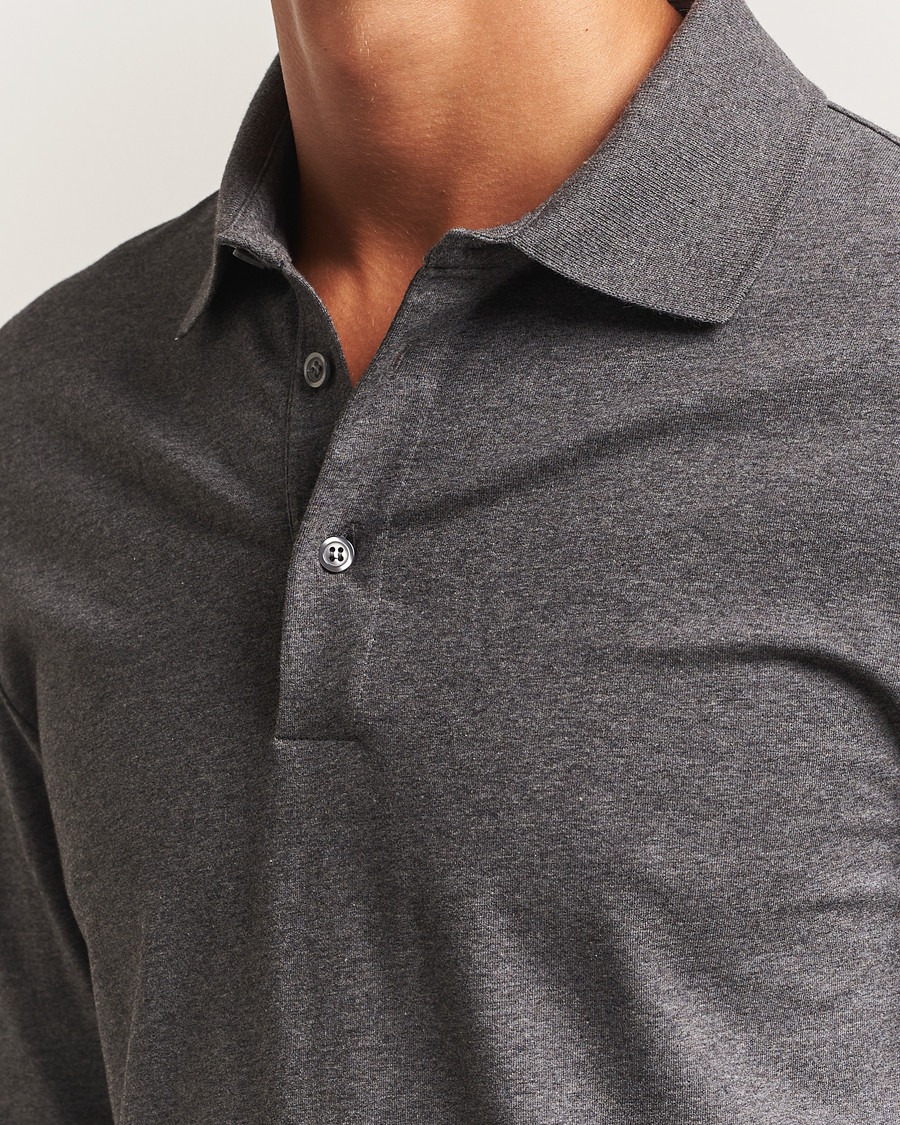 Filippa K Luke Lycra Polo Shirt Anthracite Melange