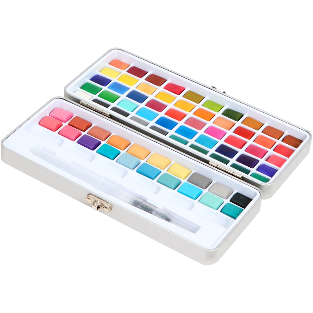 Creative Artist aquarelset in blik 70 kleuren
