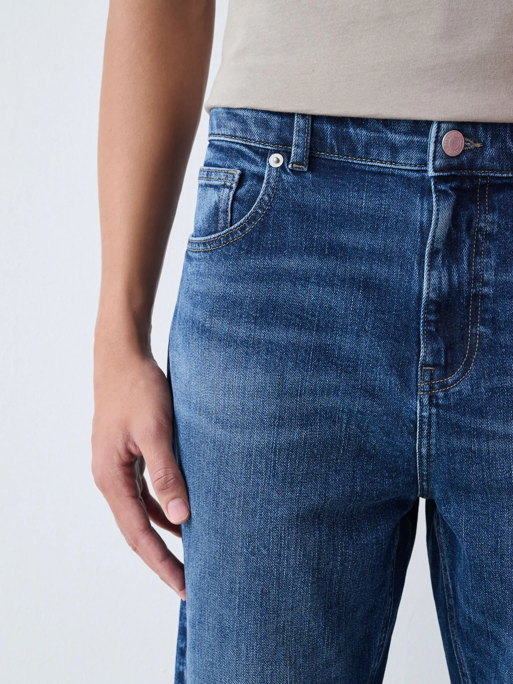 Blauw - Bootcut - Vintage wash denim jeans